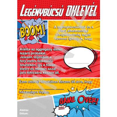 Legénybúcsú, leánybúcsú oklevelek, most ingyen letölthető! 8