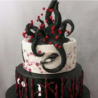 9 esküvői torta a Halloween szerelmeseinek